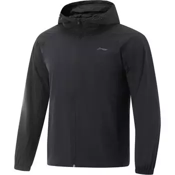 Li-Ning Comfortable Zip-Up Windbreaker With Hood Men Outerwear Black AFDV081-1 3XL