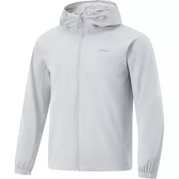 Li-Ning Comfortable Zip-Up Windbreaker With Hood Men Outerwear Light-Gray AFDV081-9 M
