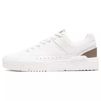 Li Ning Common 70s удобные амортизирующие износостойкие низкие кроссовки для скейтбординга мужские кроссовки белые коричневые AGCT043-2 43