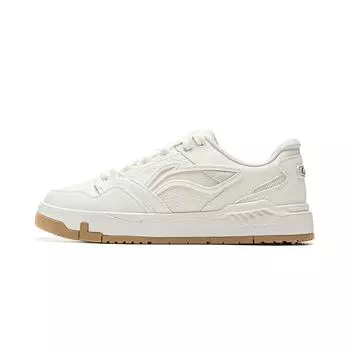 Li Ning Common 80-е Удобные Классические Прочные Дышащие Нескользящие Низкие Кеды Женские кроссовки Шампань-Белый AGCV052-1 37