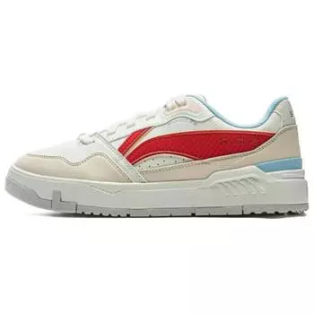 Li Ning Common 80s Классическая мода ретро универсальная толстая подошва удобная нескользящая износостойкая низкая обувь для скейтбординга женские кроссовки AGCV024-2 35