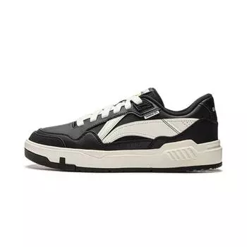 Li Ning Common 80s модный тренд противоскользящие прочные низкие кроссовки для скейтбординга мужские кроссовки черные белые AGCU157-1 40