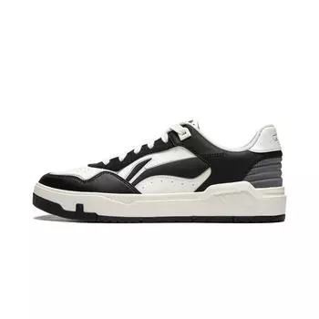 Li Ning Common 80s Мягкая подошва с отскоком и толстой подошвой, увеличенная высота, удобные, универсальные, нескользящие, износостойкие, низкие кроссовки для скейтбординга, мужские кроссовки AGCU087-2 43