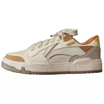Li Ning Common 80s удобные классические повседневные прочные нескользящие низкие кроссовки для скейтбординга мужские кроссовки белые коричневые AGCU157-4 43