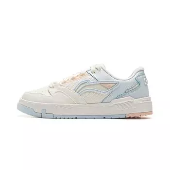 Li Ning Common 80s удобные классические прочные нескользящие дышащие низкие кроссовки для скейтбординга женские кроссовки белые синие AGCV052-2 35