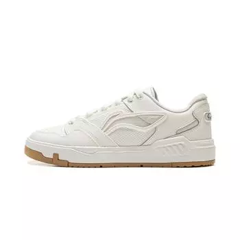 Li Ning Common 80s Удобные Мягкие Классические Нескользящие Износостойкие Низкие Кеды Мужские кроссовки Белые AGCV051-1 43