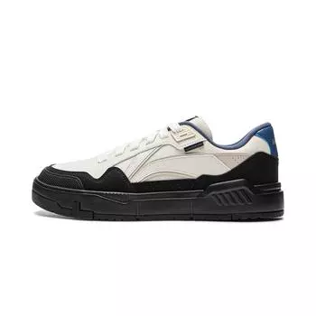 Li Ning Common 80s удобные универсальные нескользящие легкие низкие кроссовки для скейтбординга мужские кроссовки бежево-черные AGCU157-3 39