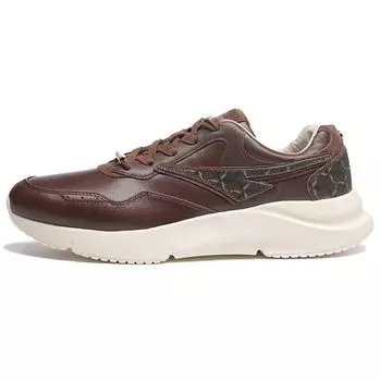 Li-Ning Commuter Series Leather Shock Absorbing Non-Slip Wear-Resistant Low-Top Sports Casual Shoes Men Sneakers Clay-Brown ALFR109-2 43