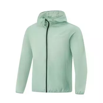 Li Ning Comprehensive Training Series Ice Silk Cool Comfort Sports Ветрозащитная Солнцезащитная Куртка Мужская Куртка Серо-Зеленый AFDV449-10 S