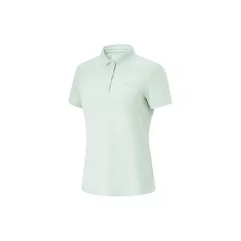 Li-Ning Cool And Refreshing Solid Color Short Sleeve Polo Shirt Women tops Ice-Green APLU128-2 S