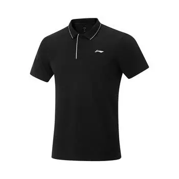 Li-Ning Cool Dry Short Sleeve Polo Shirt Unisex Tops Black APLV053-1 S