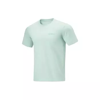 Li-Ning Cooling Tea T Quick-Dry Cool Casual Printed Letter Round Neck Sports Knit Short Sleeve T-Shirt Men Tops Light-Green ATSU587-1 S