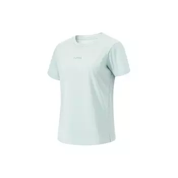 Li-Ning Cooling Tea T Quick-Dry Cool Solid Color Round Neck Sports Casual Knitted Short Sleeve T-Shirt Women Tops Light-Green ATSU632-4 S