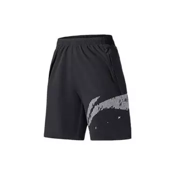 Li Ning Core Training Series светоотражающие тканые спортивные шорты мужские шорты черные AKSS505-1 L