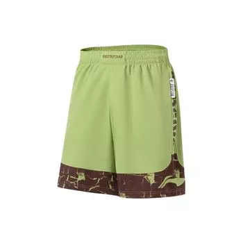 Li-Ning Cross-Over Collection, свободные повседневные шорты с логотипом и принтом, мужские брюки темно-зеленого цвета, темно-серого цвета, AAPT011-3 L