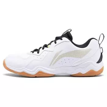 Li-Ning CS6 Нескользящие износостойкие дышащие низкие кроссовки для бадминтона унисекс белые AYTS055-1 41