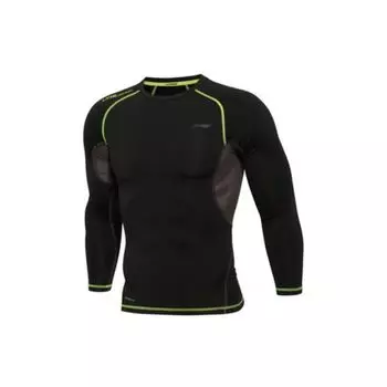 Li Ning цветной блок бег спортивная фитнес одежда мужская активная одежда черный AUDL057-2 S