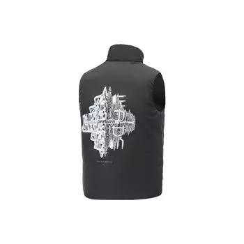 Li Ning Cyril Artist Collaboration Wade Series Dreamer однотонный светоотражающий двусторонний пуховый жилет унисекс черный AMRT051-1 S