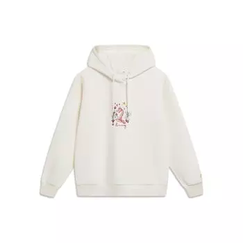 Li Ning Daily Prosperity Series с вышитыми буквами и толстовками женские толстовки с капюшоном Off-White AWDU032-5 S
