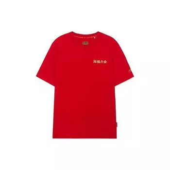 Li-Ning Day-To-Day Gold Series футболка с короткими рукавами и круглым вырезом, мужские топы, красные AHSS053-2 L