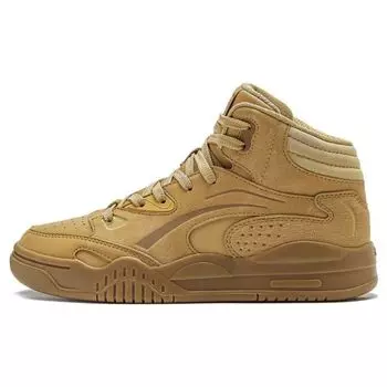 Li-Ning Desert противоскользящие износостойкие дышащие высокие кроссовки для скейтбординга мужские желтые AGCT285-4 39