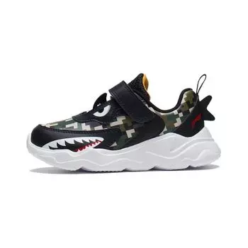 Li Ning детская летающая дисковая удобная нескользящая амортизирующая повседневная обувь детская повседневная обувь черный зеленый YKNS082-17 27