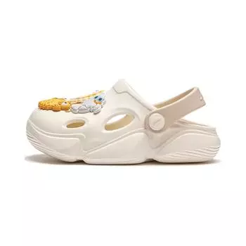 Li Ning Детская спортивная серия лайфстайл EVA Удобные Модные Простые Прочные Дышащие Сандалии Детские Сандалии Молочно-белый YKKU010-3 28