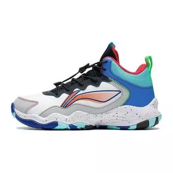 Li-Ning Детские баскетбольные кроссовки Pioneer Spirit I TD Cloud Low-Top Детские кроссовки Standard-White Coin-Gray YKBR050-57 37