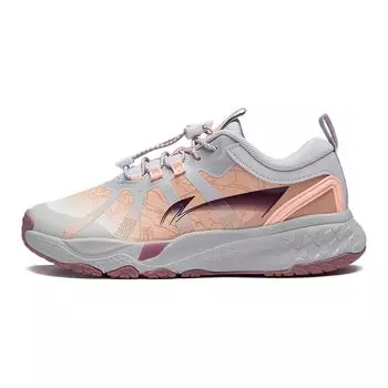 Li Ning Детские Zhi Xing Lite 2.0 Амортизирующие Прочные Низкие Беговые Кроссовки Детские кроссовки Серый Розовый YKFS068-14 37