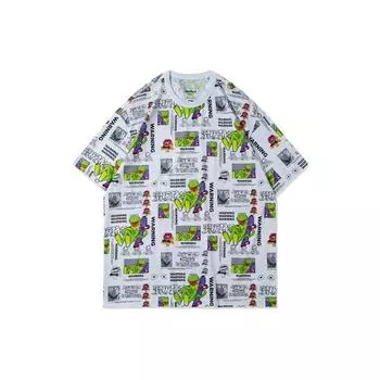 Li-Ning Свободная спортивная футболка с мультяшным принтом Disney, топы унисекс, белая AHSR841-2 L
