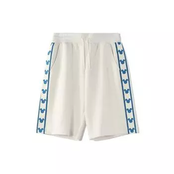 Li-Ning Disney Co-Brand Sports Fashion Series Mickey Print Loose Casual Shorts Men Bottoms White AKSR531-1 L