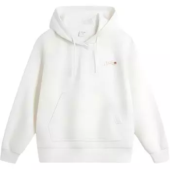 Li Ning Disney Collaboration Pixar Strawberry Bear Series Letter Loose Hooded Fleece Pullover Long Sleeve Sweatshirt Womens AWDU436-1 S