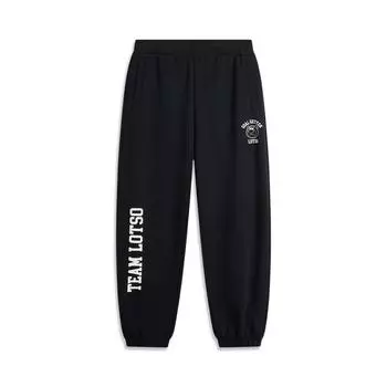 Li Ning Disney Collaboration Pixar Strawberry Bear Series Letter Mid-Rise Comfortable Breathable Universal Knitted Sports pants AKLU307-3 XXL