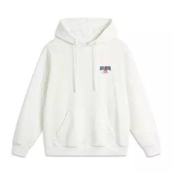 Li Ning Disney Collaboration Pixar Strawberry Bear Series Cartoon Letter Hooded Comfortable Breathable Loose Sweatshirt Unisex AWDU431-4 M