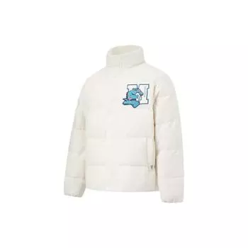 Li-Ning Disney Collaboration Series Monsters University Cartoon Printing Short Down Jacket Loose Fit Men Upperwear Off-White AYMT117-1 M
