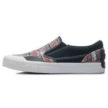 Li Ning Disney Collaboration Slip-On Durable Non-Slip Low-Top Skate Shoes Men sneakers Black AECR013-5 42