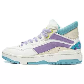 Li Ning Disney Monsters University X Wei Wu Mid Удобные амортизирующие износостойкие высокие повседневные туфли Женская повседневная обувь AGCT224-3 37