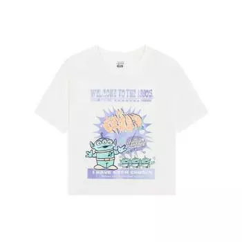 Li-Ning Disney Toy Story Collection Повседневная свободная футболка с коротким рукавом для женщин, топы белого цвета AHSS698-1 L