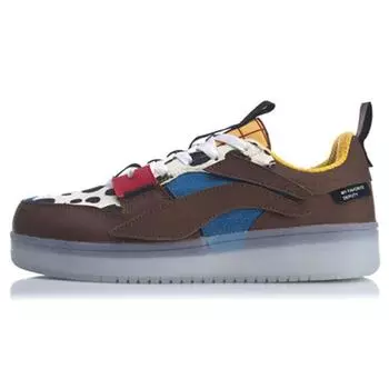 Li Ning Disney Toy Story Woody Удобные низкие кроссовки женские кроссовки темно-коричневые AGCP342-1 38