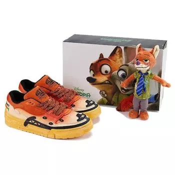 Li Ning Disney X 001 Btc Crazy Animal City Series нескользящие износостойкие низкие кроссовки мужские кроссовки оранжевые AGCT061-1 40