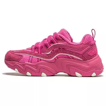 Li Ning Disney X Cat Paw Lite 2 Strawberry Bear Collaboration Нескользящие низкие повседневные туфли Женские кроссовки Розовые AGCT452-1 37