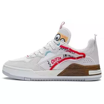 Li Ning Disney X We Wo V1 Forky Toy Story Collaboration Низкие кроссовки Женские кроссовки Белый Песочно-серый AGCS144-1 35