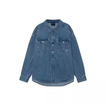 Li-Ning Длинный рукав Поло Воротник Свободная джинсовая куртка Мужские куртки AJDR243-2 M