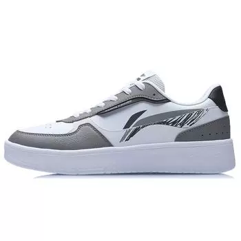 Li Ning Doda Повседневные универсальные белые кроссовки Нескользящие износостойкие дышащие увеличивающие рост низкие кроссовки для скейтбординга мужские кроссовки серые AGCT333-1 46