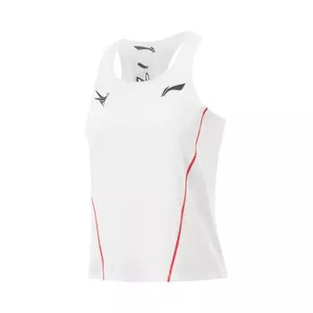 Li Ning Dragon Sparrow Легкий быстросохнущий топ без рукавов для соревнований, женские топы, стандартный белый AAYV126-2 S