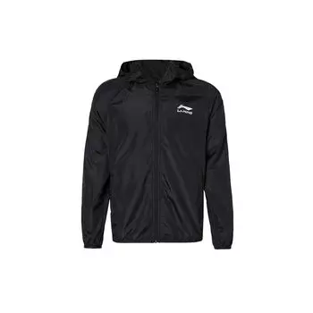 Li Ning дышащая быстросохнущая куртка для велоспорта на открытом воздухе Ice Silk легкая спортивная мужская куртка черного цвета YFDT137-3 L
