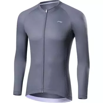 Li Ning дышащая дорожная горная спортивная удобная джерси с длинным рукавом для велоспорта мужская джерси серая LCTY047-4 M