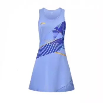 Li Ning дышащее платье без рукавов с защитными шортами для звездной игры женские платья фиолетового цвета ASKT024-6 XL