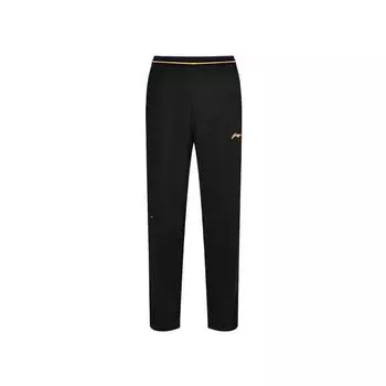 Li-Ning Дышащие простые впитывающие пот повседневные брюки унисекс черные AYKU487-1 M