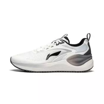 Li Ning Easy Fit V2 повседневные универсальные дышащие мягкие упругие амортизирующие прочные низкие кроссовки для бега мужские кроссовки белые серые ARSU001-1 46